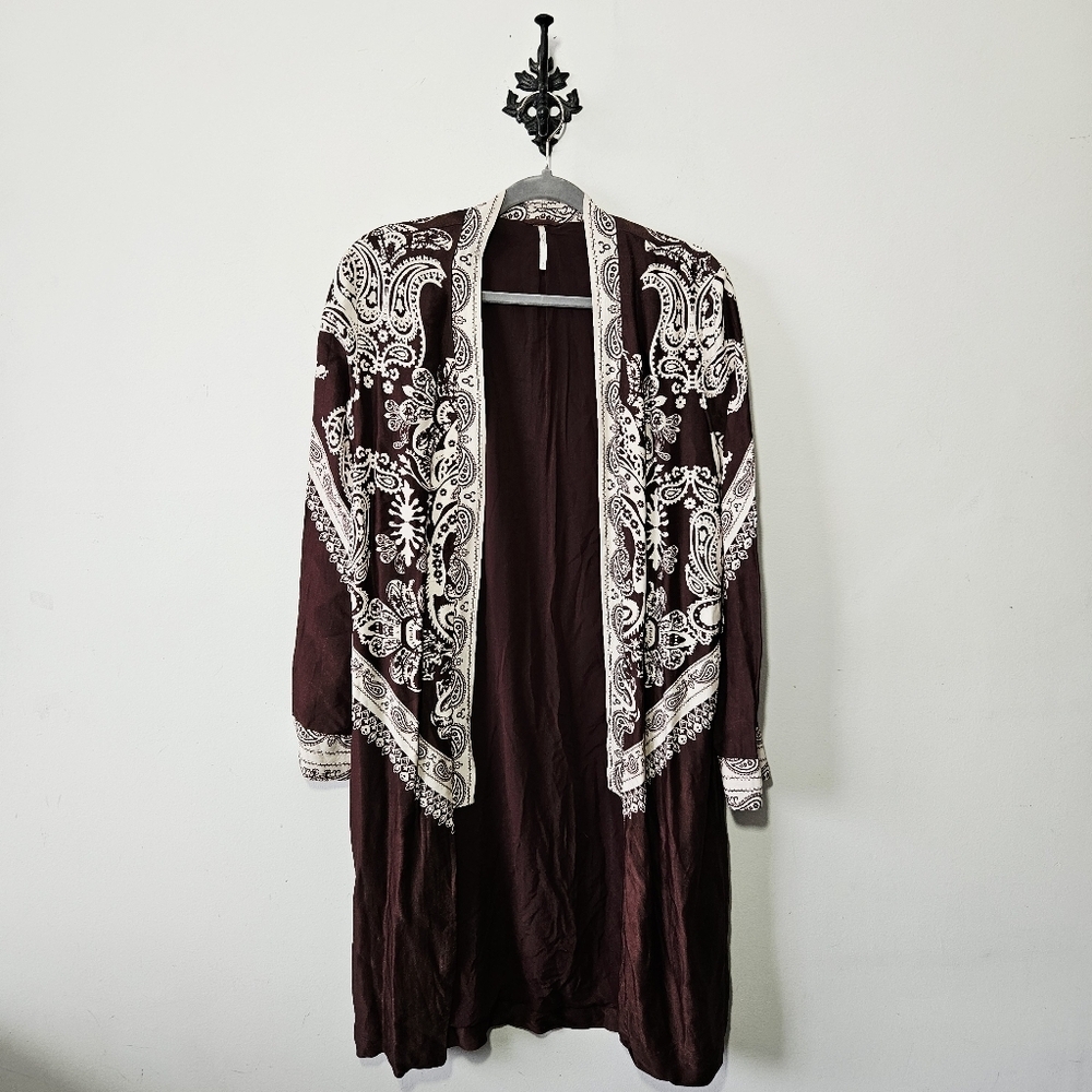Free People Paisley Print Kimono - Picture 2 of 4